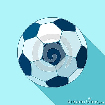 Football icon in flat style. Vector Soccer ball. Sport object for you design projects Vector Illustration